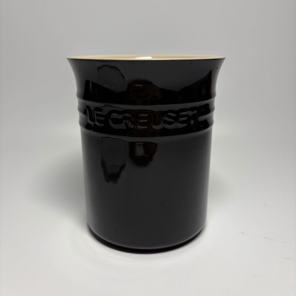 Le Creuset Black ONYX Stoneware Utensil Crock Holder 1L Second Choix Line